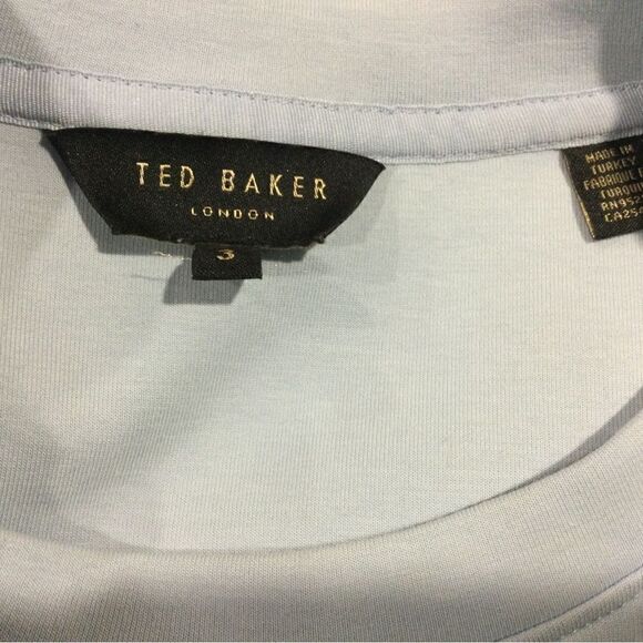 TED BAKER Irissa Puffed-sleeve Cotton-blend Jersey Sweatshirt In Pl-blue - Picture 6 of 9